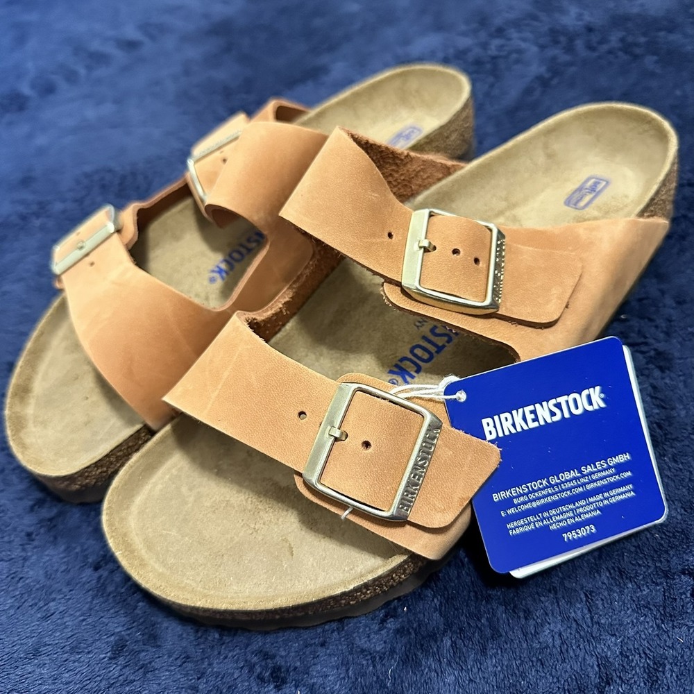 Birkenstock Arizona Soft Footbed Pecan Nubuck Womens 10 Mens 8 EU41 NWT Sandals